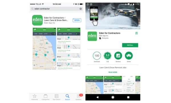 Eden for Contractors on iOS and Android